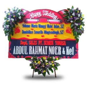 Bunga Papan Happy Wedding Surabaya SBY-008