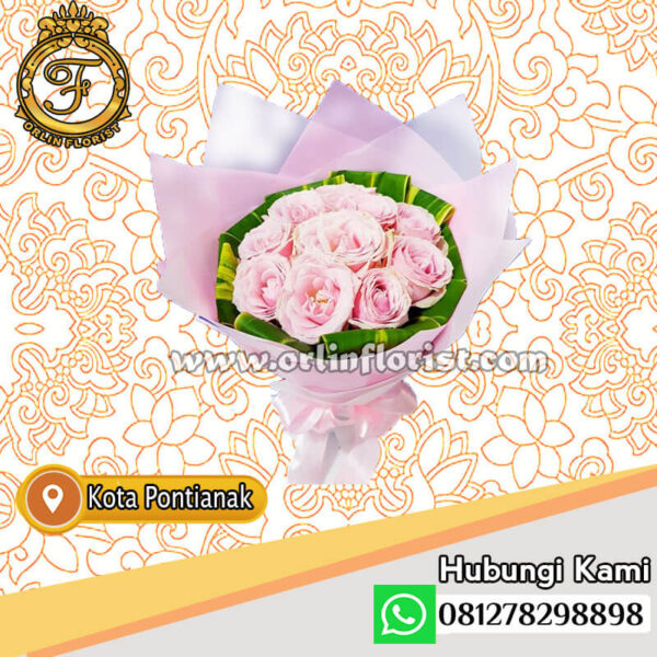 buket bunga mawar pontianak