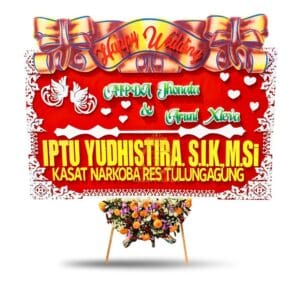 Bunga Papan Wedding Kediri KDRW-001