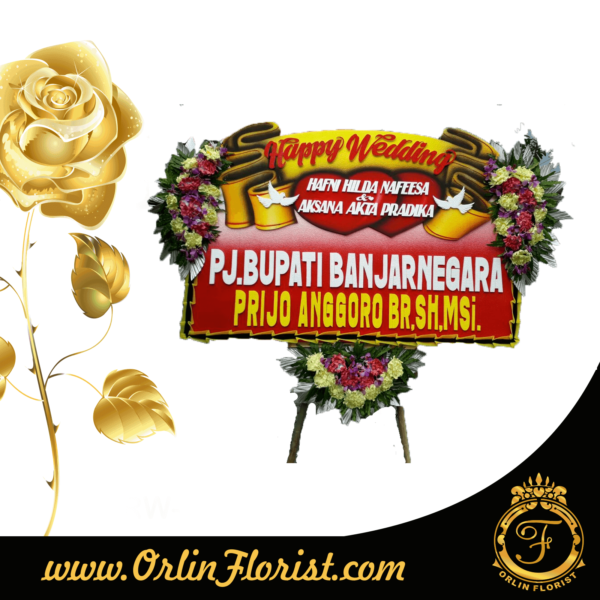 Bunga papan Happy wedding di purwokerto Bunga papan Happy wedding di purwokerto