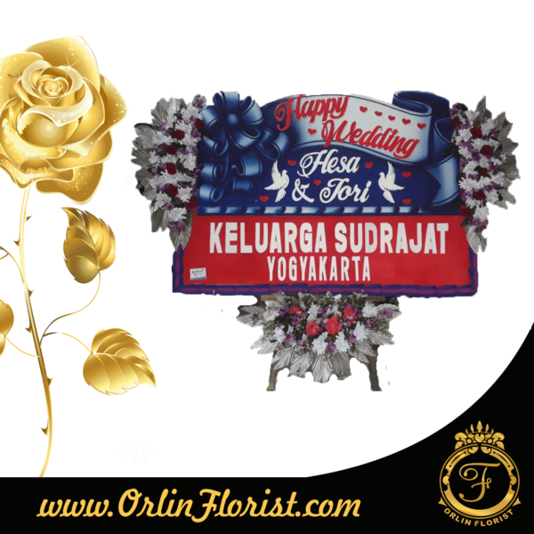 bunga papan ucapan happy wedding di purwokerto bunga papan ucapan happy wedding di purwokerto