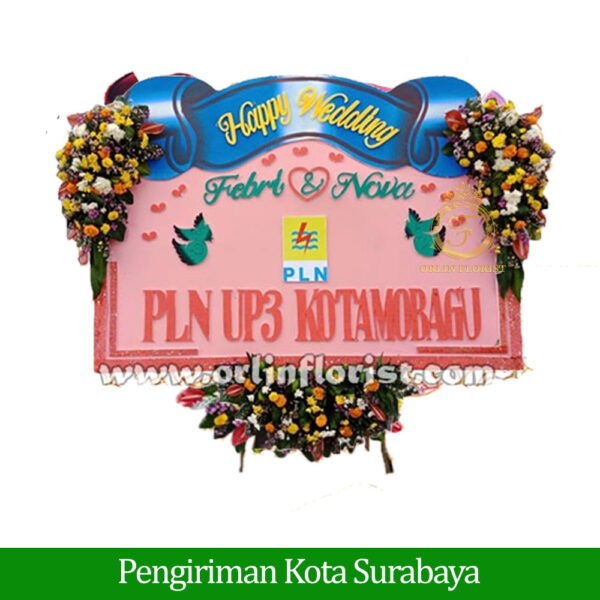 Bunga Papan Wedding Surabaya SBY-018