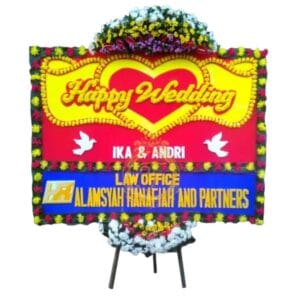 Karangan Bunga Papan Wedding OJKTW-001