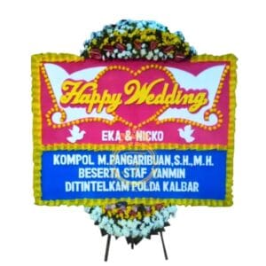 Karangan Bunga Papan Wedding OJKTW-003