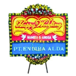 Karangan Bunga Papan Wedding OJKTW-005