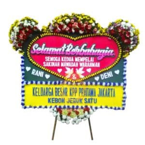 Karangan Bunga Papan Wedding OJKTW-011