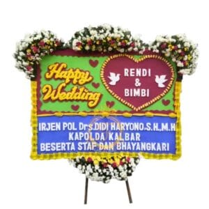 Karangan Bunga Papan Wedding OJKTW-012