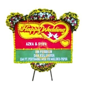 Karangan Bunga Papan Wedding OJKTW-013