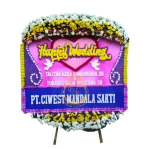 Karangan Bunga Papan Wedding OJKTW-017