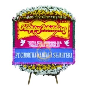 Karangan Bunga Papan Wedding OJKTW-018