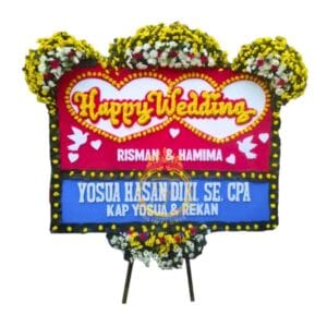 Karangan Bunga Papan Wedding OJKTW-010