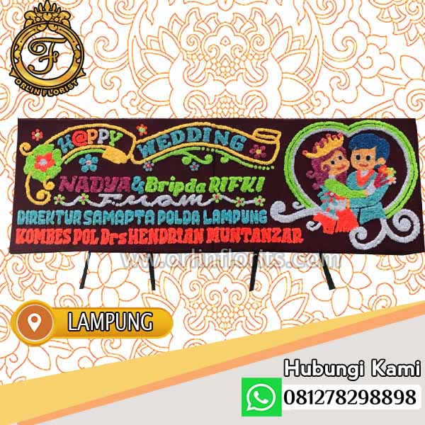 Bunga Papan Happy Wedding Lampung LMP-010