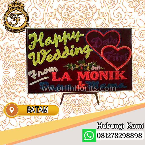 Bunga Papan Happy Weding Batam 02