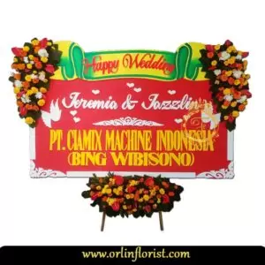 Bunga Papan Wedding Gresik GROHW-002 - Gambar 1