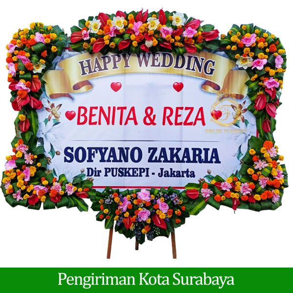 Bunga Papan Printing Wedding Surabaya SBY-029